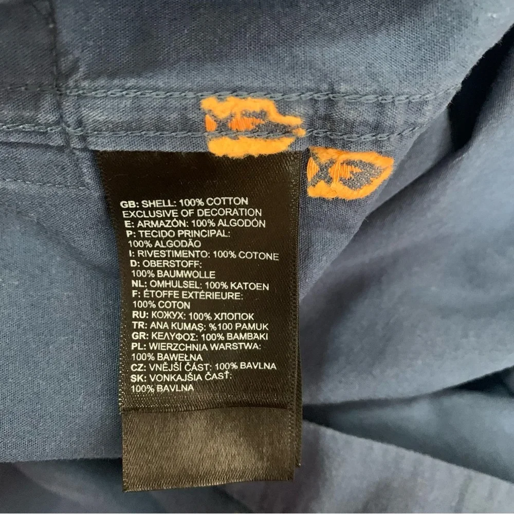 The North Face Short Sleeve Button Down Shirt Blue Bonfire Campfire Size…
